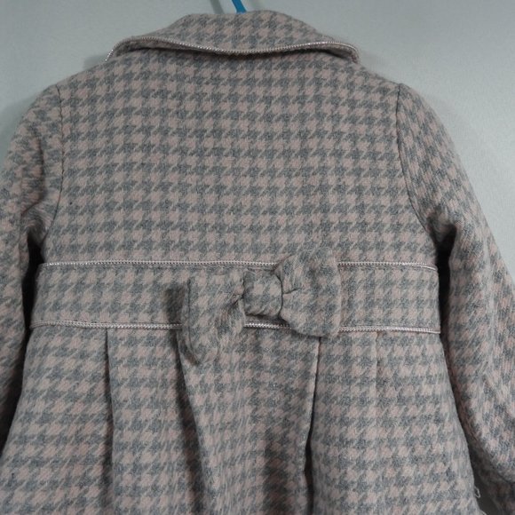 C740 Jillian's Closet Gray and Pink Houndstooth Coat and Dress - Picture 7 of 14